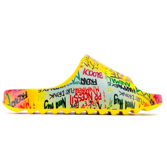 Shoes - Toosoon multi graffiti slides